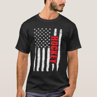 米国アイスホッケーUSA練習旗アメリカ女性男性 Tシャツ