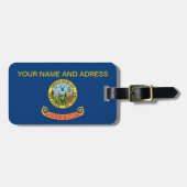 米国アイダホ州旗を持つ荷札 ラゲッジタグ (正面横)