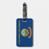 米国アイダホ州旗を持つ荷札 ラゲッジタグ (裏面縦)