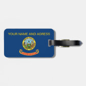 米国アイダホ州旗を持つ荷札 ラゲッジタグ (裏面横)