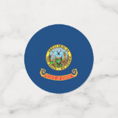 米国アイダホ州旗を持つ表紙吹雪 コンフェッティ (スモール正面)