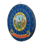 米国アイダホ州旗を掲げたダーツボード ダーツボード (正面右)