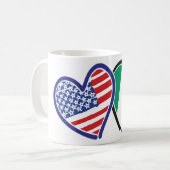 米国アイルランドハート国旗 コーヒーマグカップ (正面左)