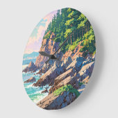 米国アカディア国立公園 ラージ壁時計 (傾斜)