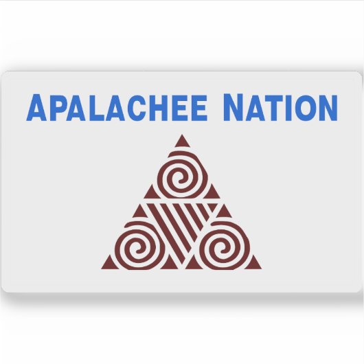 米国アパラッチ州旗 シール (正面)
