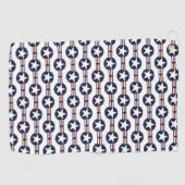 米国アメリカの国旗のroundelの記号 ゴルフタオル (横)