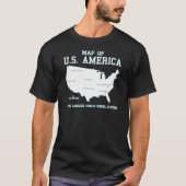 米国アメリカの失敗サウスカロライナの地図 Tシャツ (正面)