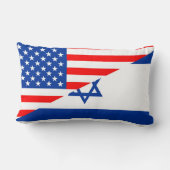 米国アメリカイスラエル共和国の半分の旗米国の国 ランバークッション (裏面)