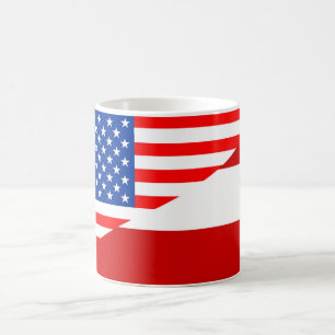 米国アメリカオーストリアの半分の旗米国のcountr コーヒーマグカップ