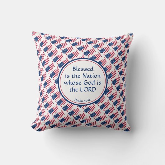 米国アメリカカスタム聖なる書物、 経典米国国旗 クッション (正面)