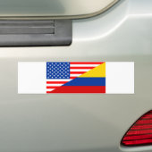 米国アメリカコロンビアの半分の旗米国の計算 バンパーステッカー (車上)