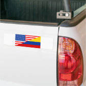 米国アメリカコロンビアの半分の旗米国の計算 バンパーステッカー (トラック上)