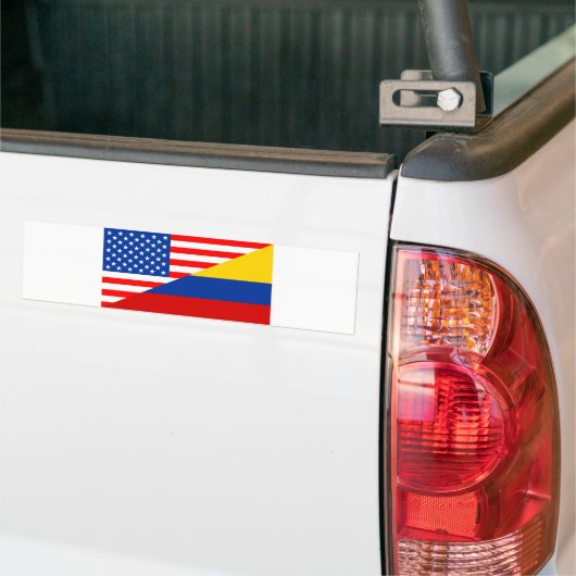 米国アメリカコロンビアの半分の旗米国の計算 バンパーステッカー (トラック上)