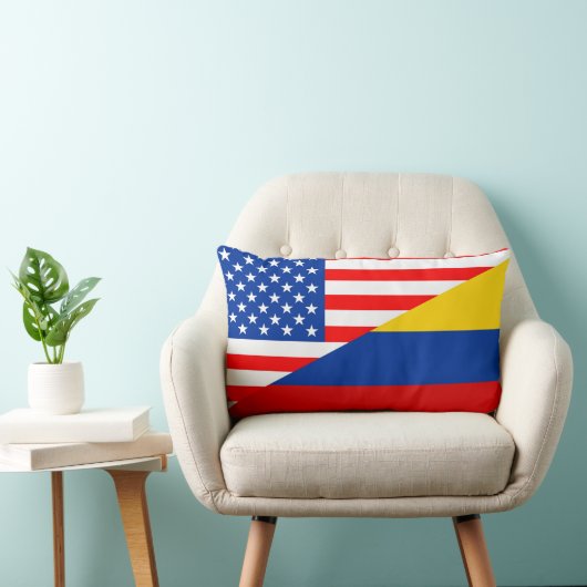 米国アメリカコロンビアの半分の旗米国の計算 ランバークッション (椅子)