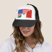 米国アメリカメキシコの半分の旗米国の国 キャップ (インサイチュ)