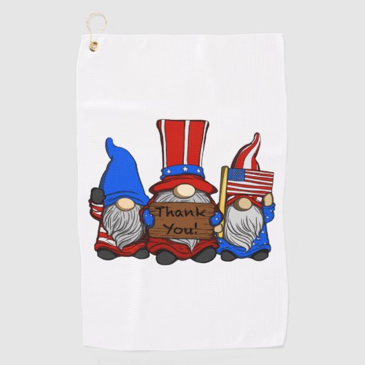 米国アメリカンガーデン格言の皆様へ ゴルフタオル (正面)