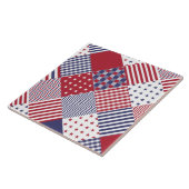 米国アメリカーナ赤白と青のキルト タイル (側面)