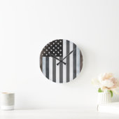 米国アメリカ合衆国国旗 ラウンド壁時計 (ホーム)