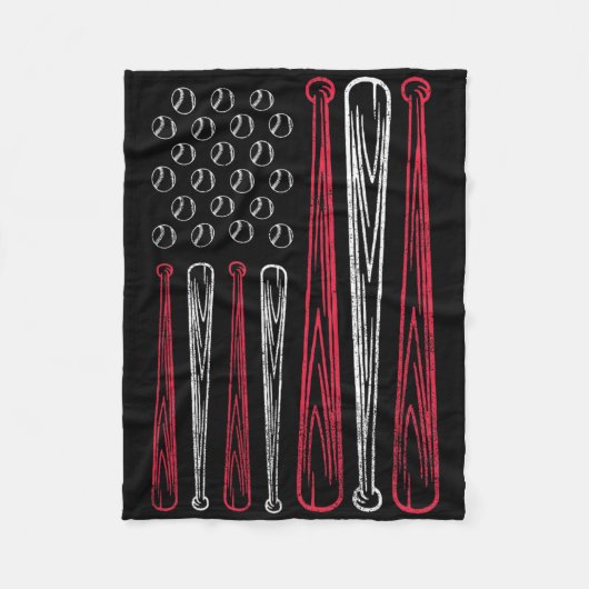 米国アメリカ国旗が7月4日赤白青を売り込む フリースブランケット (正面)