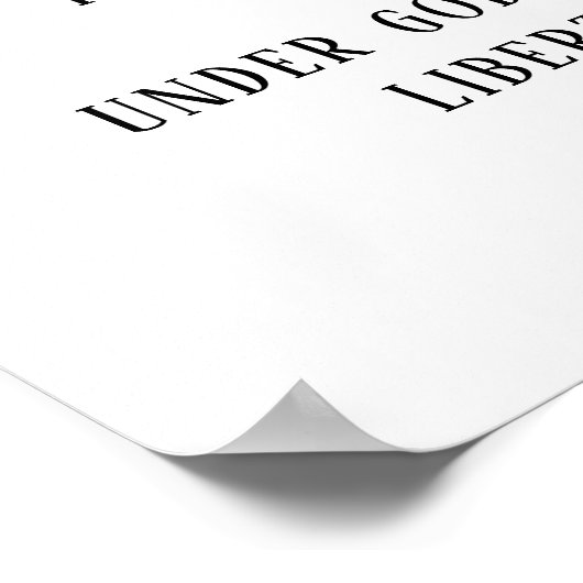 米国アメリカ国旗の忠誠の誓約ハート ポスター (角)