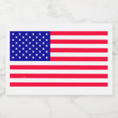 米国アメリカ国旗の食品と飲料ラベルセット スパークリングワインラベル (シングルラベル)