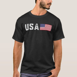 米国アメリカ国旗の7月4日 Tシャツ