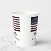 米国アメリカ国旗パーソナライズされた7月4日・愛国心 紙コップ (左)