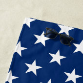 米国アメリカ国旗モノグラムの姓7月4日 ビーチタオル (インサイチュ)