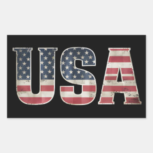 米国アメリカ国旗統一されたの州7月4日 長方形シール