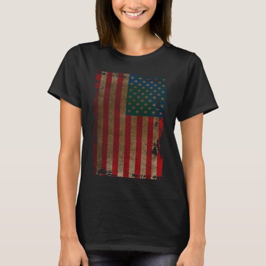 米国アメリカ国旗1 Tシャツ (正面)