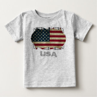 米国アメリカ国旗 ベビーTシャツ