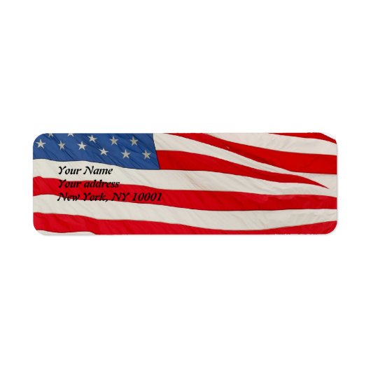 米国アメリカ国旗 ラベル (正面)