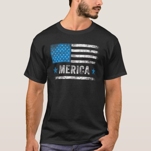 米国アメリカ愛国心のある米国7月4日 Tシャツ (正面)