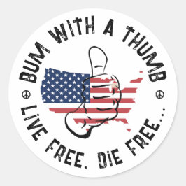 米国アメリカ産のバムで親指が無料で死ぬ ラウンドシール