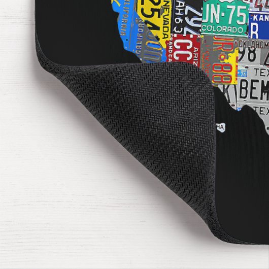 米国アメリカ統一された州マップ国旗のライセンスプレート マウスパッド (コーナー)