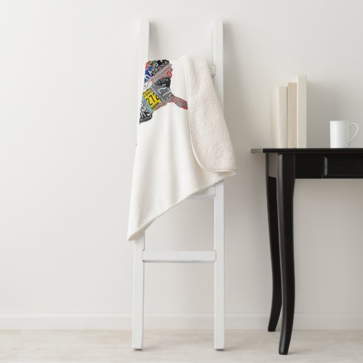 米国アメリカ統一された州マップ国旗のライセンスプレートA シェルパブランケット (インサイチュ)