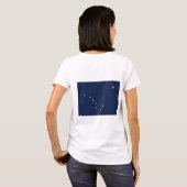 米国アラスカの女子フリースジップジョガー国旗 Tシャツ (裏面フル)
