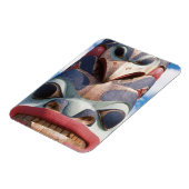 米国アラスカ州シトカのトーテムポールのクローズアップ マグネット (左側)