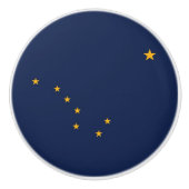 米国アラスカ州旗とセラミックノブの引っ張り セラミックノブ (正面)