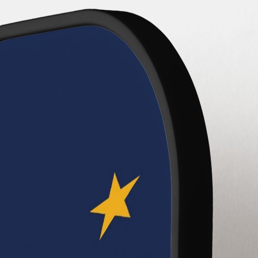 米国アラスカ州旗の付いたピックボールパドル ピックルボールラケット (左詳細)