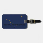 米国アラスカ州旗の付いた荷物タグ ラゲッジタグ (正面横)