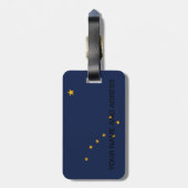 米国アラスカ州旗の付いた荷物タグ ラゲッジタグ (裏面縦)