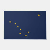 米国アラスカ州旗を持つドアマット ドアマット (正面)