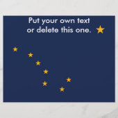 米国アラスカ州旗を持つフライヤー チラシ (正面)