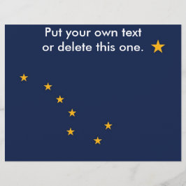 米国アラスカ州旗を持つフライヤー チラシ