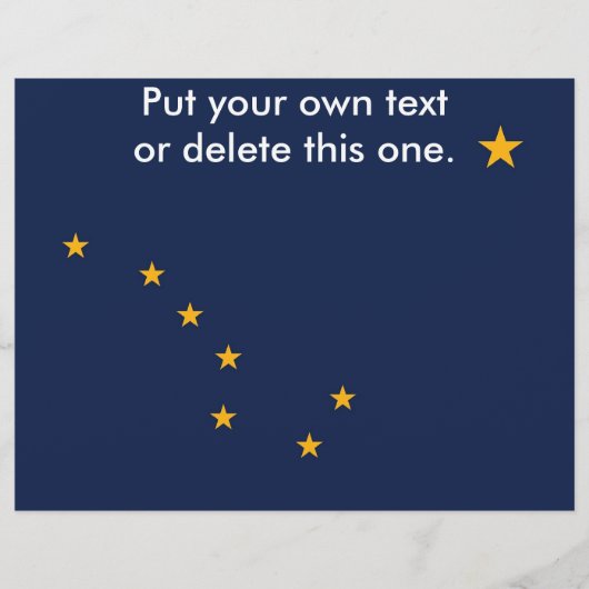 米国アラスカ州旗を持つフライヤー チラシ (正面)