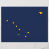 米国アラスカ州旗を持つフライヤー チラシ (裏面)