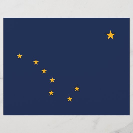 米国アラスカ州旗を持つフライヤー チラシ (裏面)