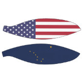 米国アラスカ州旗を持つフルサイズバスケットボール バスケットボール (パネル)