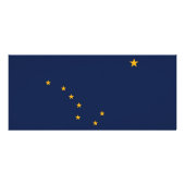 米国アラスカ州旗を持つラックカード ラックカード (裏面)